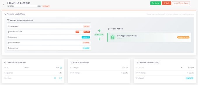 Новый интерфейс для настройки flexrule запущен
